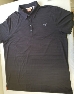 XXL Black Lightweight Stretch Golf Casual Puma Polo Shirt Mens